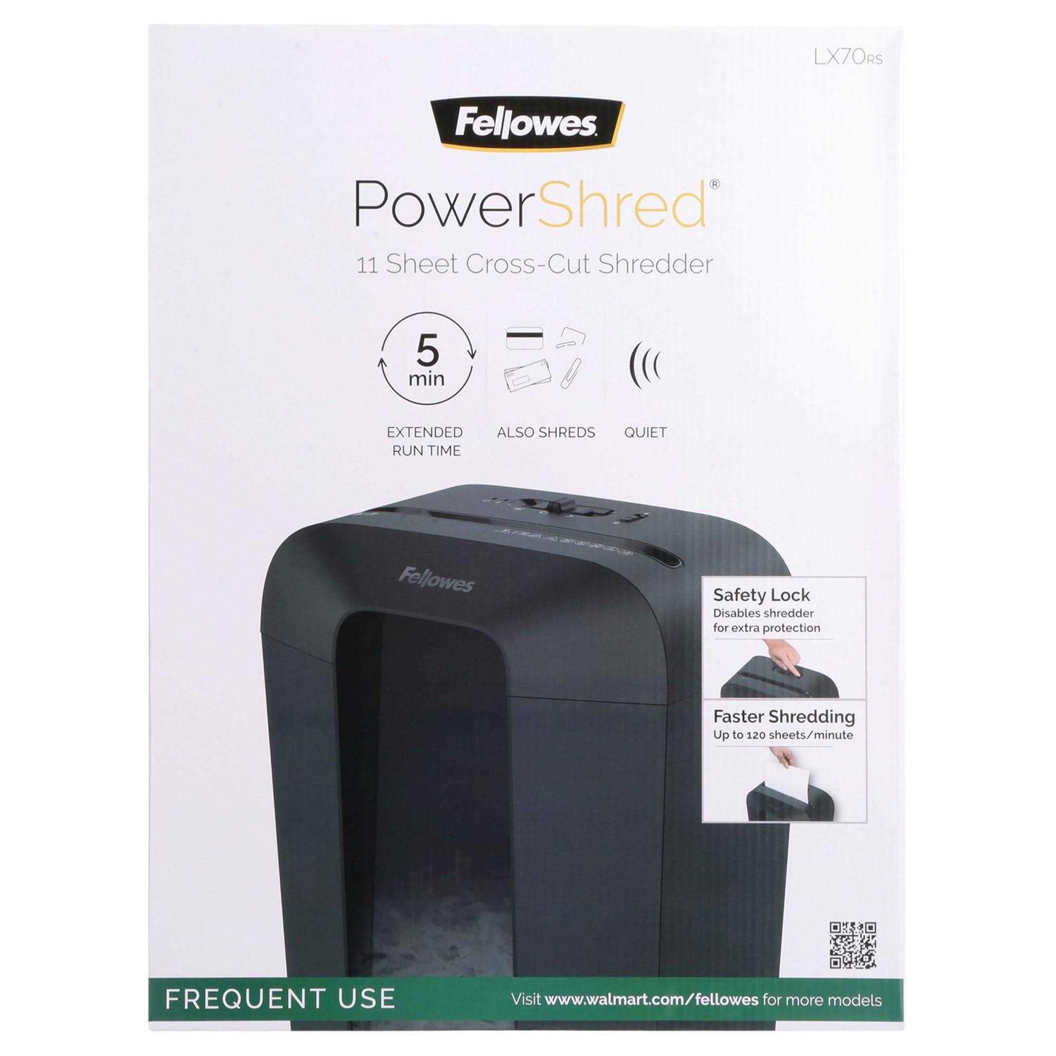 Fellowes 11-Sheet Lx70-rs Cross Cut Personal Paper Shredder - Image 4