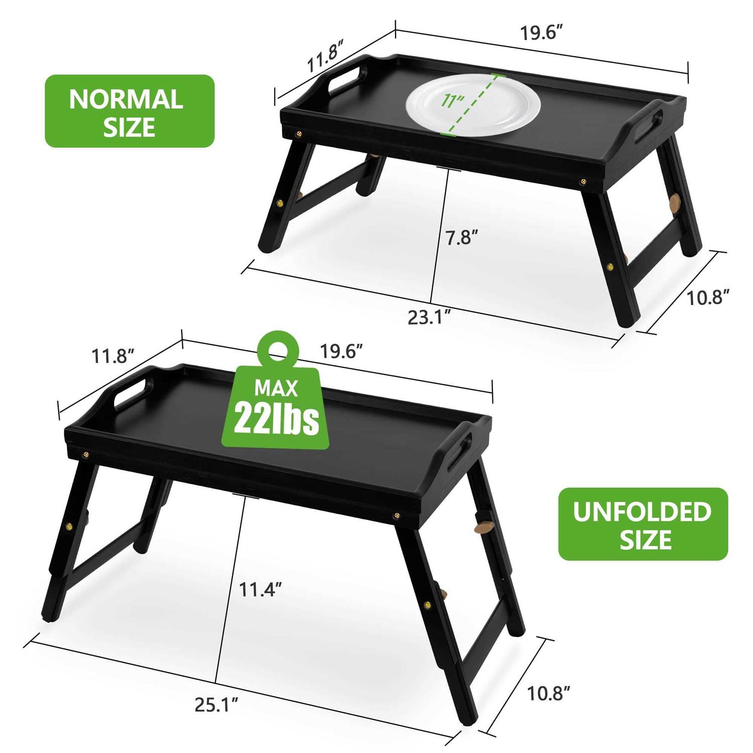 Mayyol Breakfast Bed Tray for Eating Height Adjustable Raised Food Table - Image 5