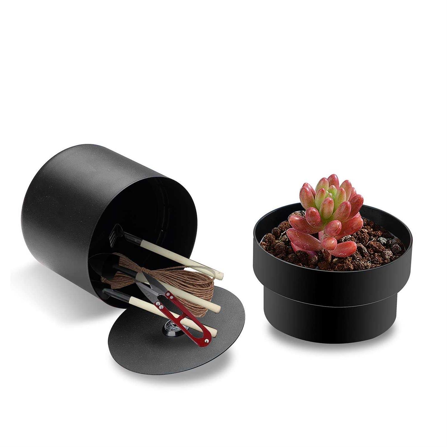 Younion Flower Pot Diversion Safe with Key Lock Secret Hidden Safe Lock Box - Image 3