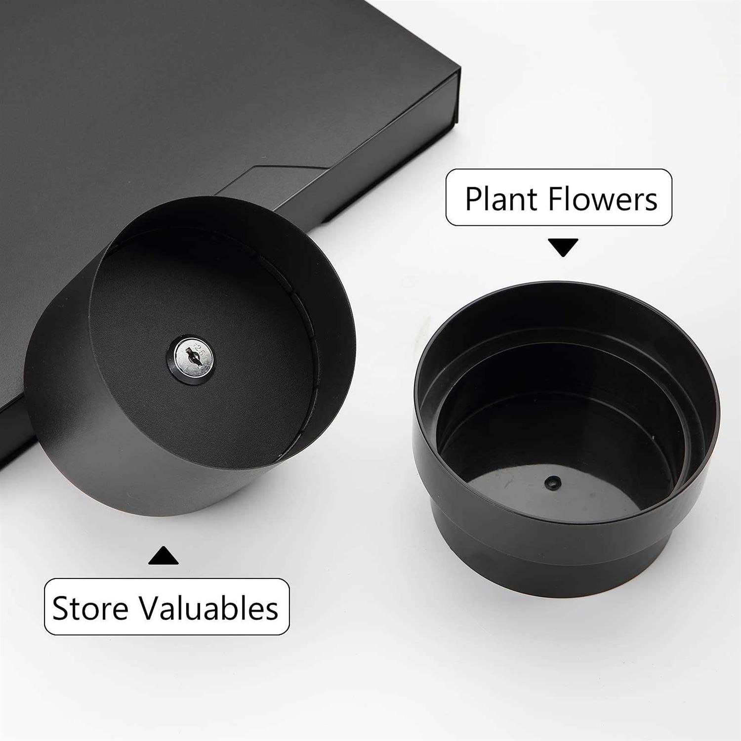 Younion Flower Pot Diversion Safe with Key Lock Secret Hidden Safe Lock Box - Image 5