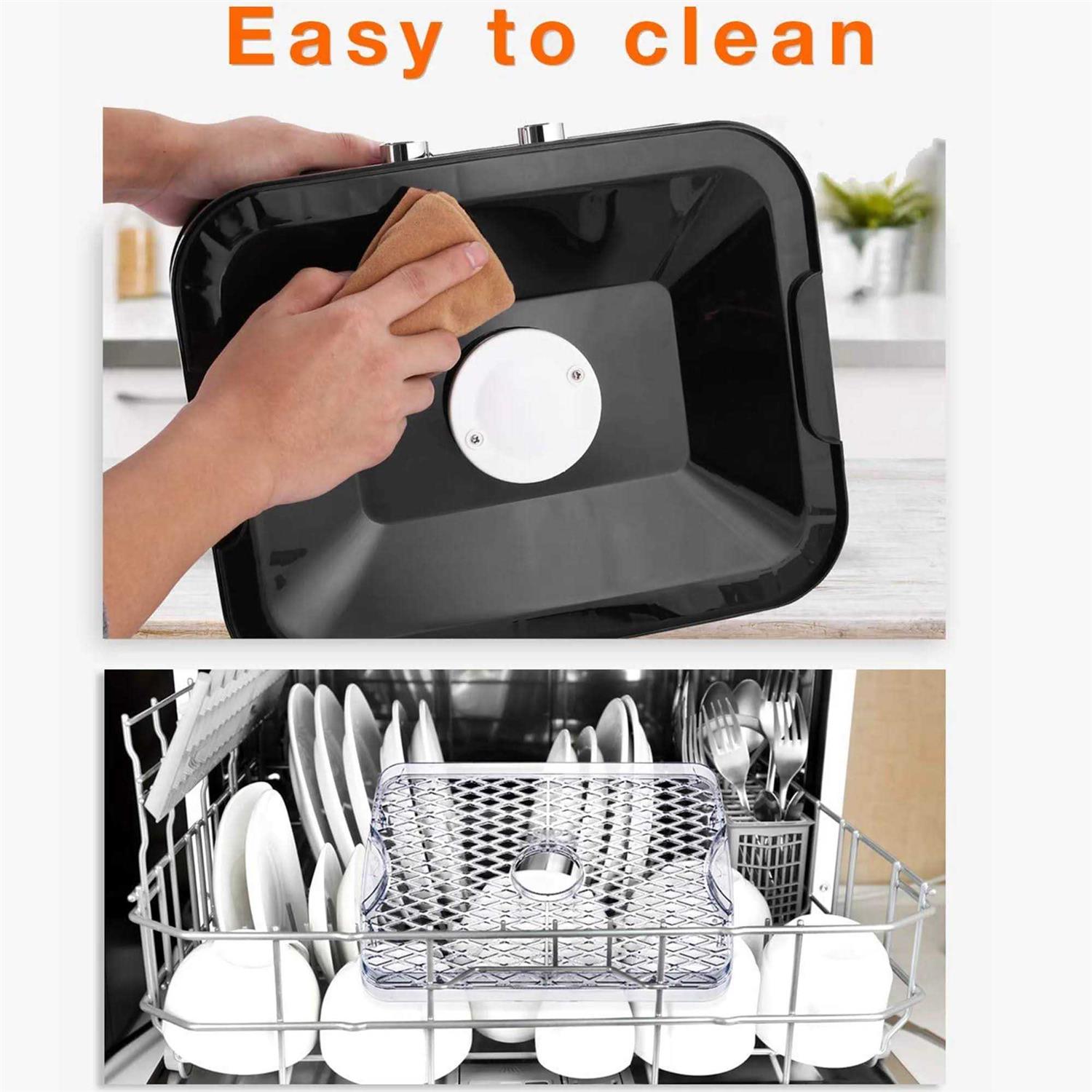 Qhomic Electric 400w 8 Trays Food Dehydrator Machine with Fruit Roll Sheet, Digital Timer, and Temperature Control for Meat or Beef Fruit Vegetable - Image 5