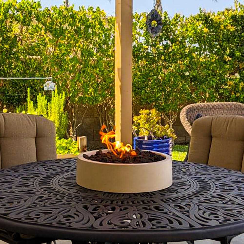 Stone Propane Outdoor Tabletop Fireplace Fire Topper Finish - Image 4