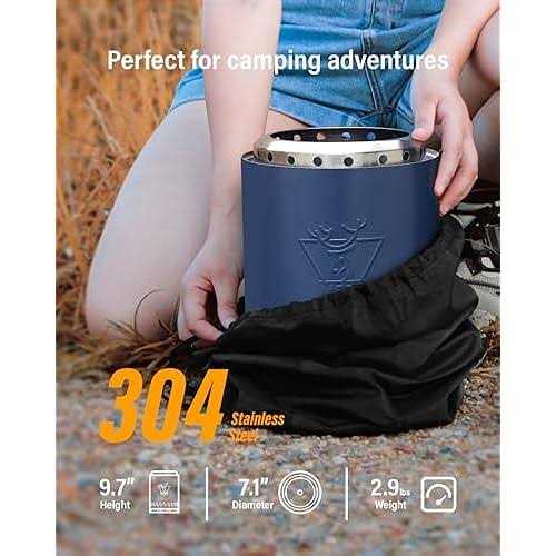YEFU Tabletop Fire Pit 9.7 x 7.1 Camping Stove for Outdoor & Patio, Fueled by Pellets or Wood - Image 5