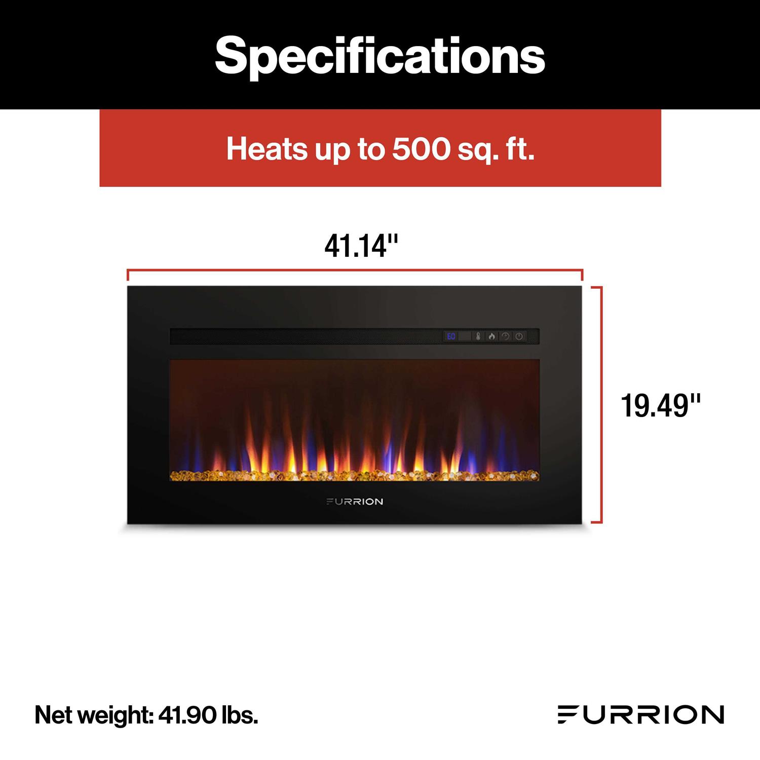 Furrion Built-In Electric RV Fireplace 2021123733 - Image 5