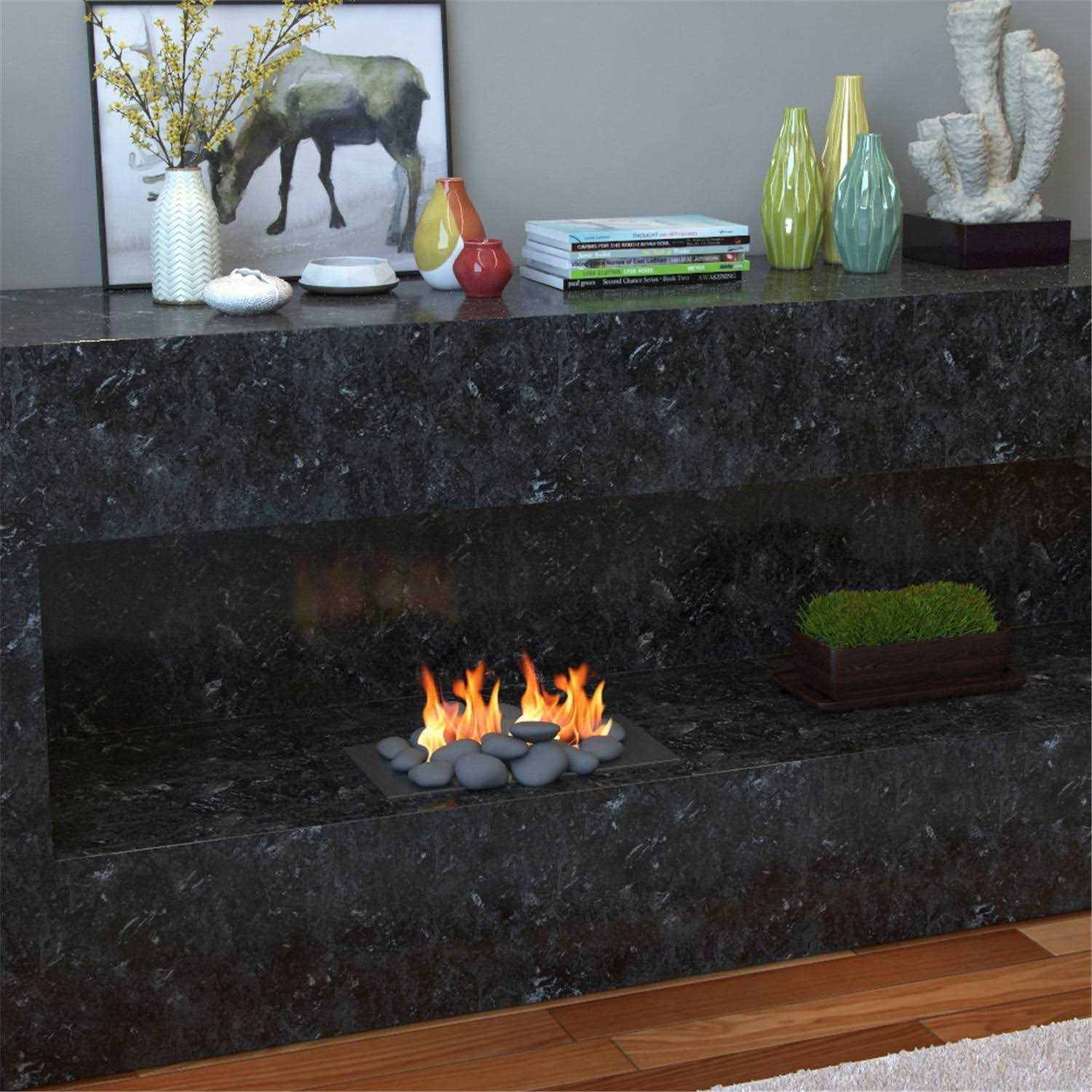 Moda Flame 24 Ceramic Fireplace Set - Image 3