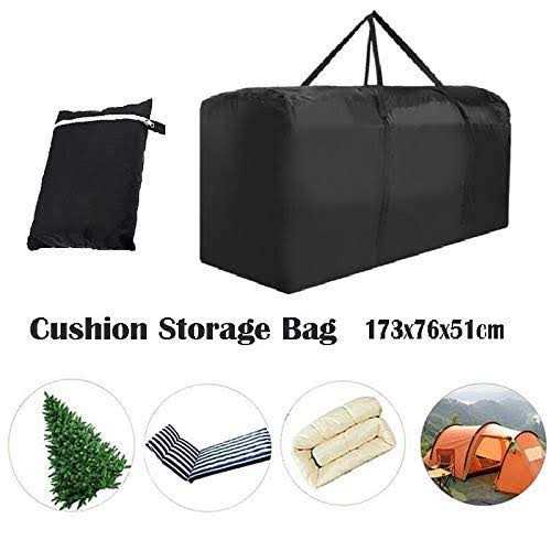 Bicherub Outdoor Cushion Storage Bag Waterproof Extra Large Protective Zippered Patio Cushion Storage Bags Furniture Storage Bag with Handles - Image 3