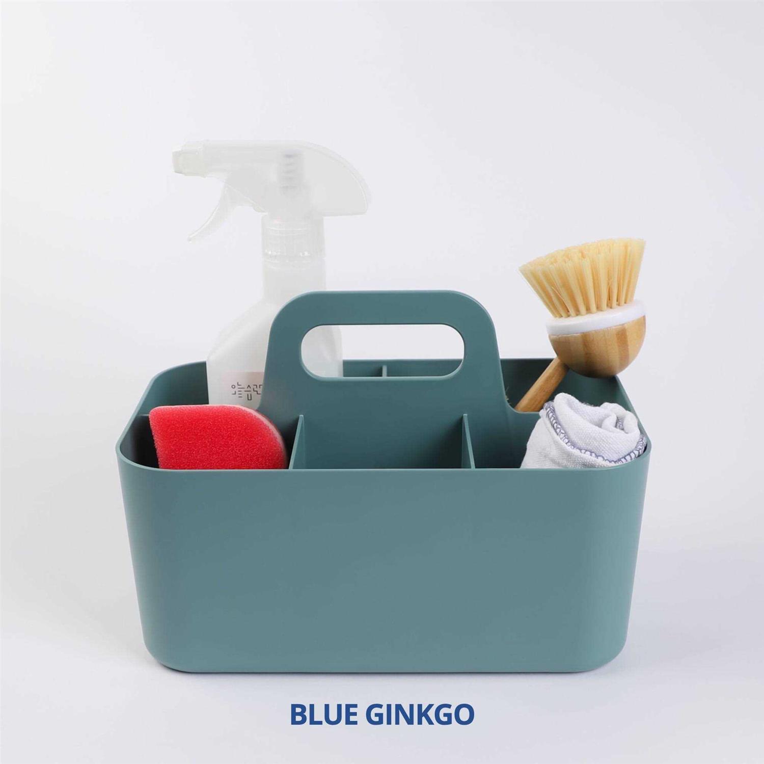 Blue Ginkgo Plastic Storage Caddy Organizer - Image 3