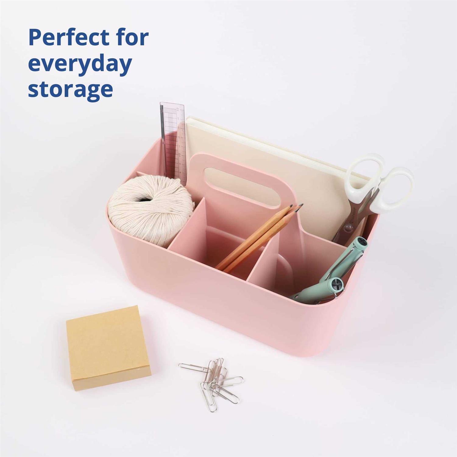 Blue Ginkgo Plastic Storage Caddy Organizer - Image 5
