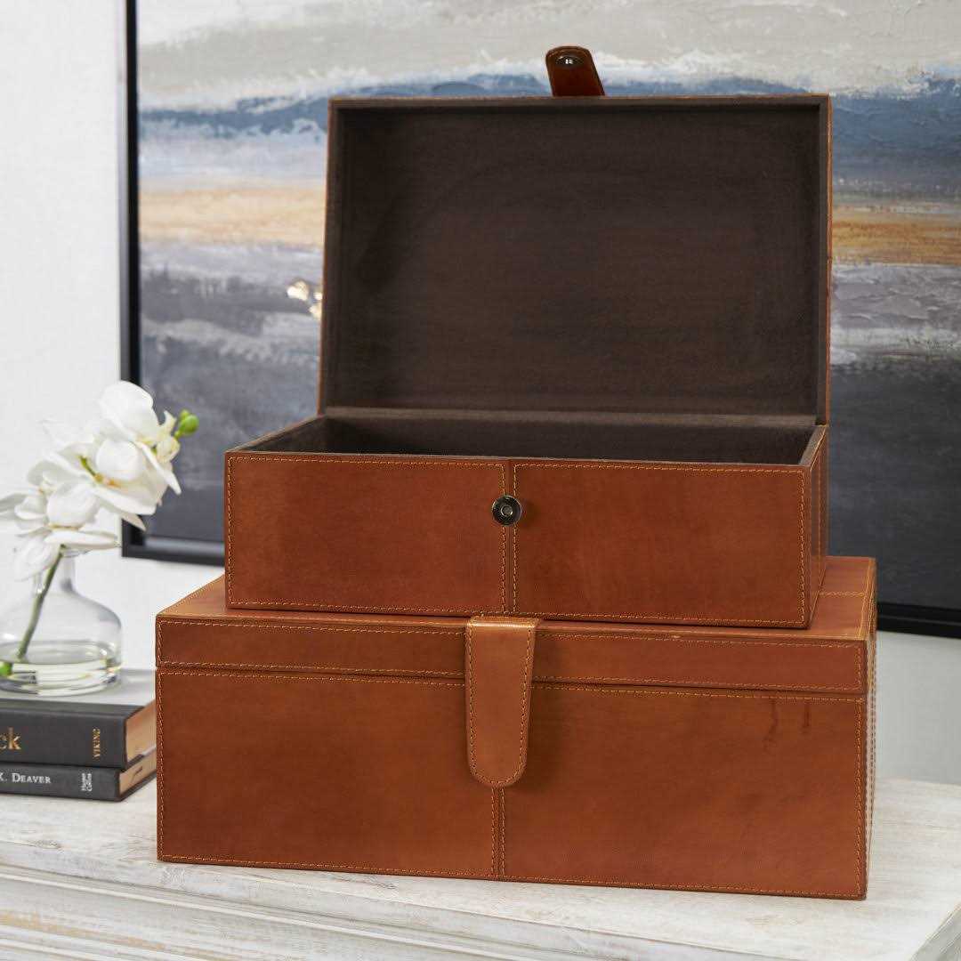 Birch Lane™ Brownsburg Leather Storage Decorative Box - Image 3