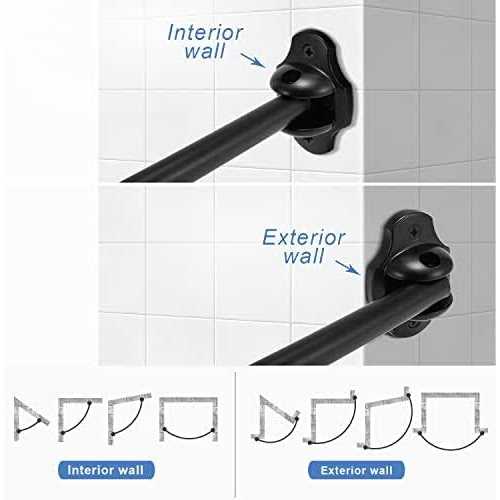 Curved Shower Curtain Rod Tenovel Round Adjustable 48-72 Inches Shower Rods for Bathroom - Image 5