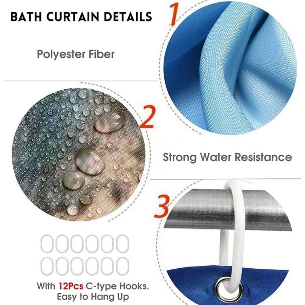 Dds-dudes 4Pcs Nightmare Before Christmas Zombie Bride Jack Shower Curtain Sets Kids Bathroom Halloween Decor with 12 Curtain Hooks for Bathroom - Image 4