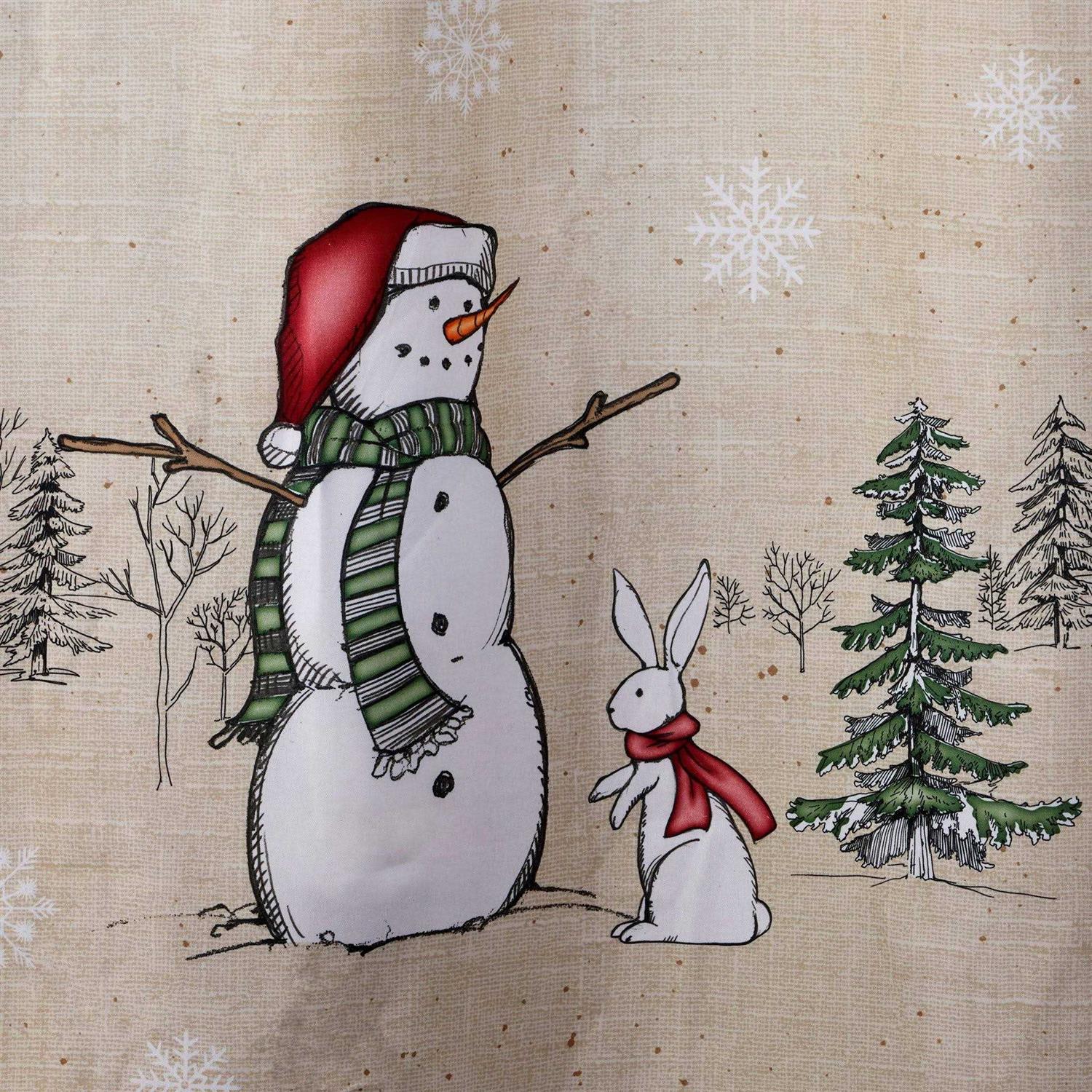 SKL Home Snowman Land Shower Curtain and Hook Set - Image 4