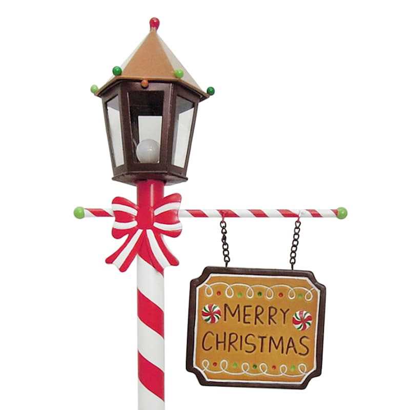 At Home 20 Led Merry Christmas Metal Lamp Post - Image 3