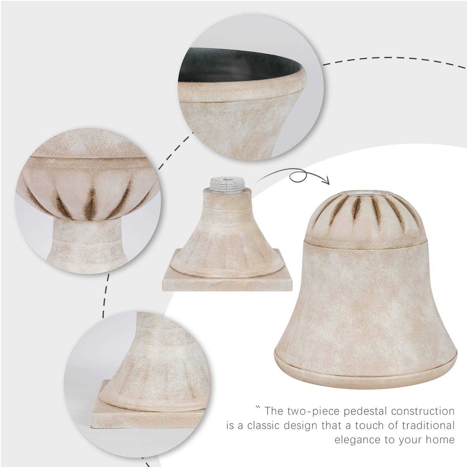 Worth Garden 15 in. x 22 Plastic Urn Planter - Image 4